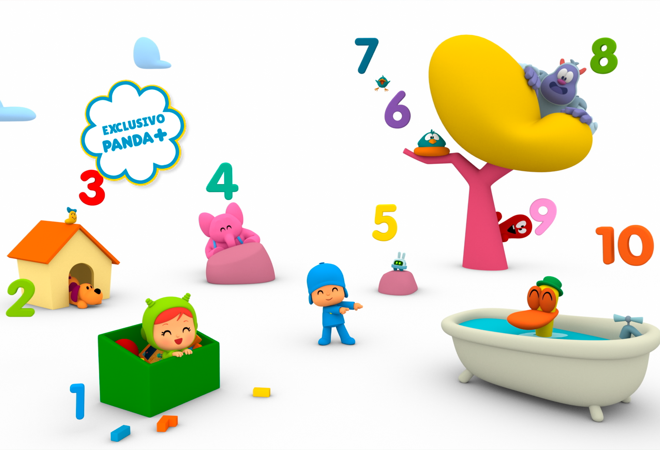 Fazer atividades divertidas com o Pocoyo